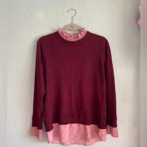 Burgundy Sweater/Blouse